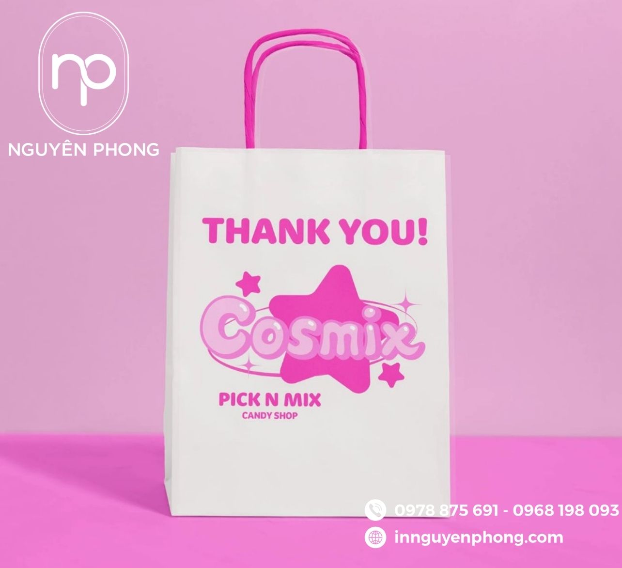 Mẫu túi giấy đựng bánh kẹo cao cấp 